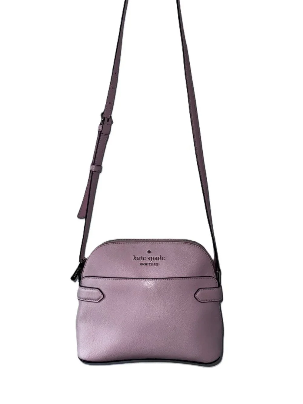 Kate Spade Staci Dome Crossbody Bag Baby Pink Saffiano Leather Handbag